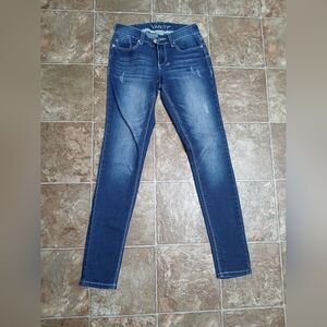 Vanity Women's Dark Blue Skinny Jeans Size 25W 32L